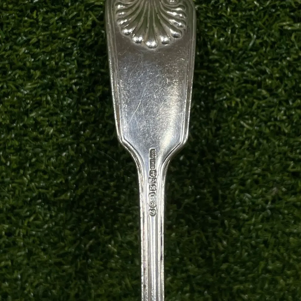 Vintage Silver Plated Pierced Serving Spoon